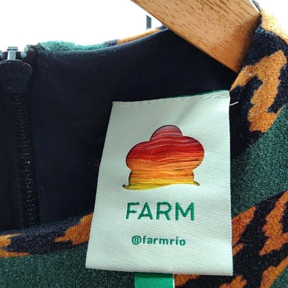 Farm Rio Teal Banana Dress XS NWOT - Picture 3 of 4